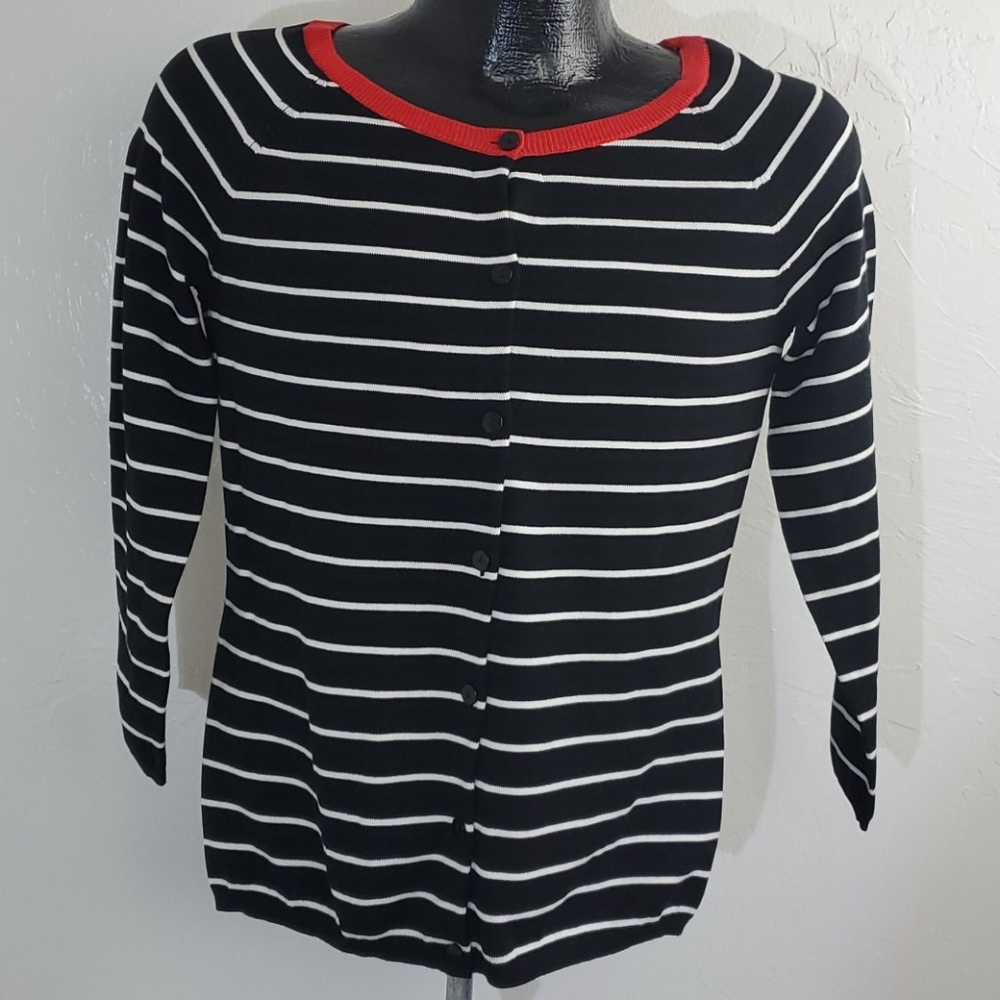 Pendleton cardigan strips buttons up women cotton blend size S